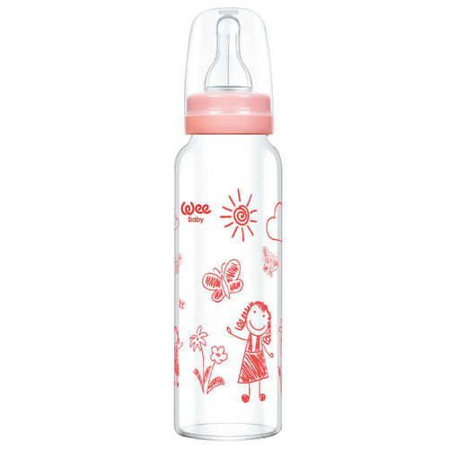 Wee Baby Klasik Isıya Dayanıklı Cam Biberon 240 ml