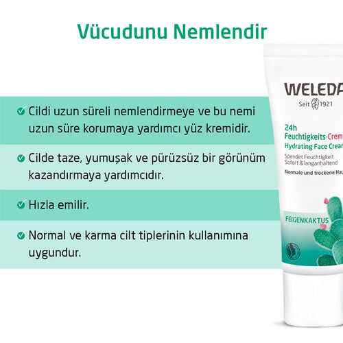 Weleda Cactus 24H Nemlendirici Yüz Kremi 30 ml