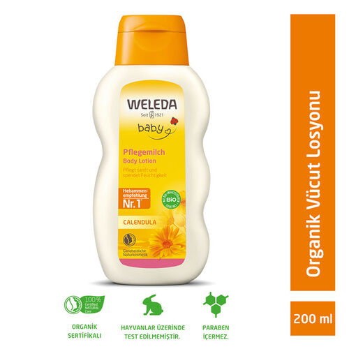 Weleda Calendula Organik Nemlendirici Vücut Losyonu 200 ml