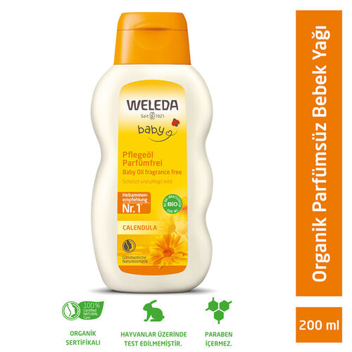 Weleda Calendula Organik Parfümsüz Bebek Yağı 200 ml