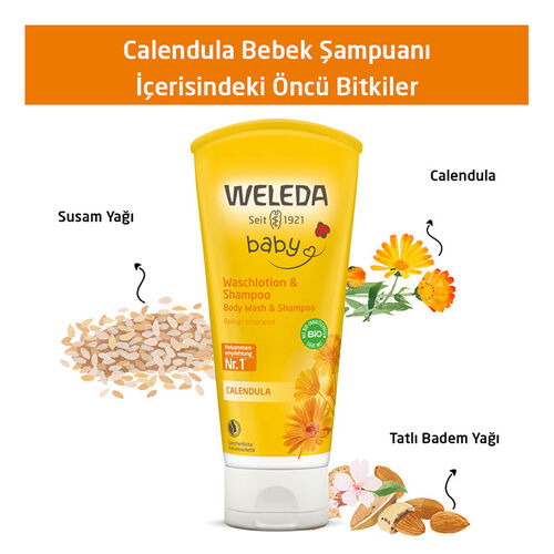 Weleda Calendula Organik Saç ve Vücut Şampuanı 200 ml