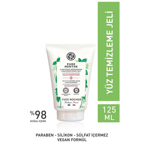 Yves Rocher Pure Menthe Peeling Etkili Yüz Yıkama Jeli 125 ml