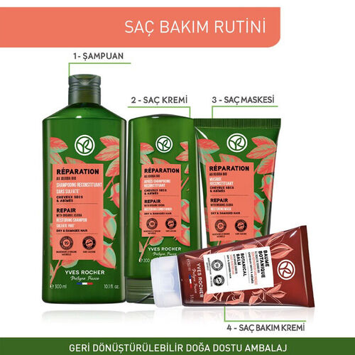 Yves Rocher Reparation Yıpranmış Saçlar İçin Prebiyotik Saç Maskesi 200 ml