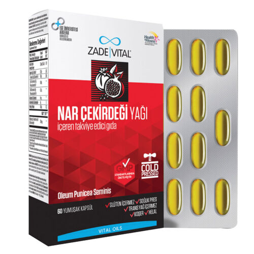 Zade Vital Nar Çekirdeği Yağı 400 mg 60 Kapsül