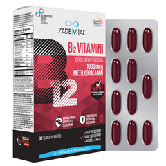 Zade Vital Vitamin B12 30 Yumuşak Kapsül